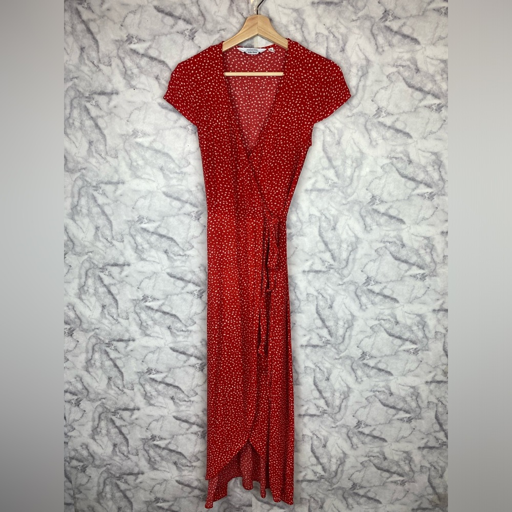 & Other Stories Red Midi Dress